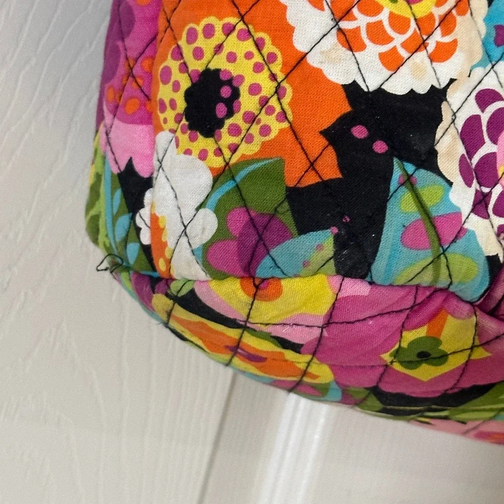 Vera Bradley Tutti Frutti Quilted Floral Vera Tote Bag Large Shoulder Bag